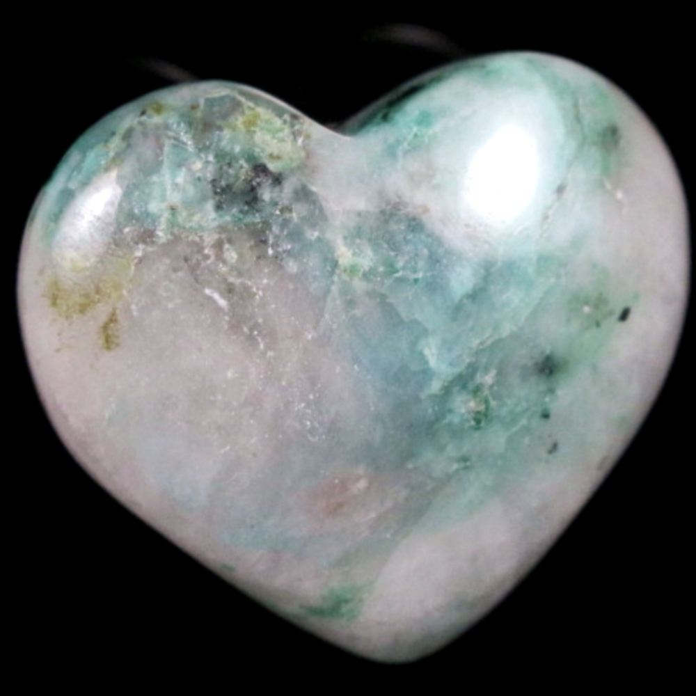 Ajoite In Quartz Crystal Heart